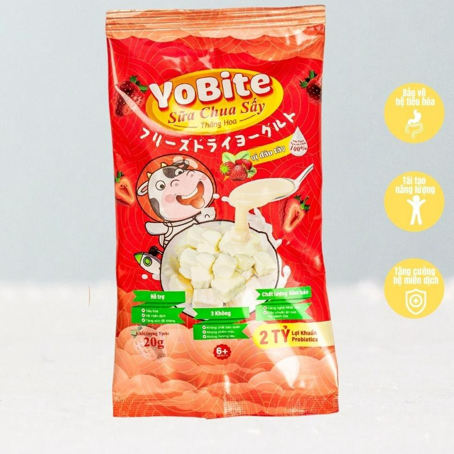 Sữa chua khô Yobite-Vị tổng hợp 20gr - ăn dặm -Hỗ trợ tiêu hóa - Tăng sức đề kháng