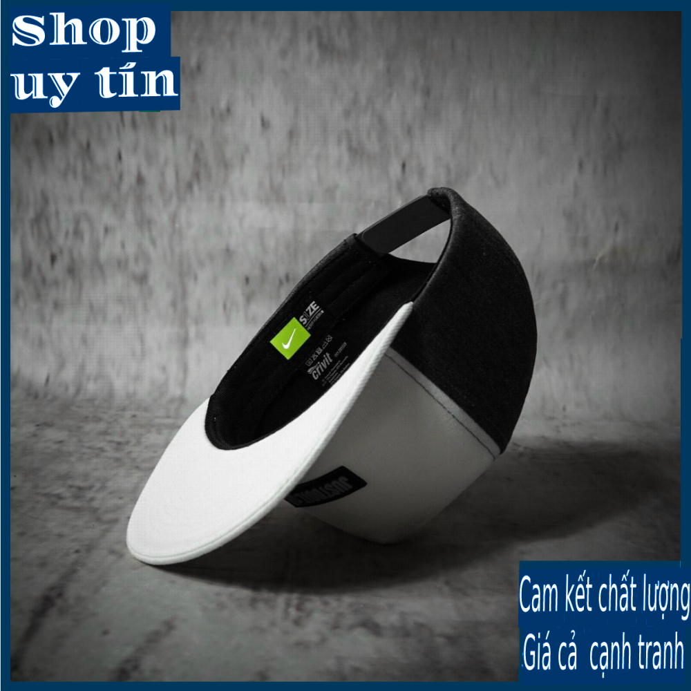 [ Miễn ship / giảm giá ] MŨ NÓN KẾT LƯỠI TRAI NAM NỮ SNAPBACK VÀNH PHẲNG JUST DO IT CÁ TÍNH - trắng đen