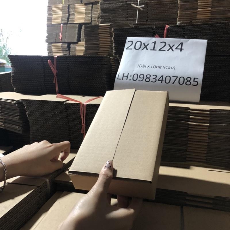 20x12x4 hộp carton đóng hàng giá xưởng(combo 100hộp)