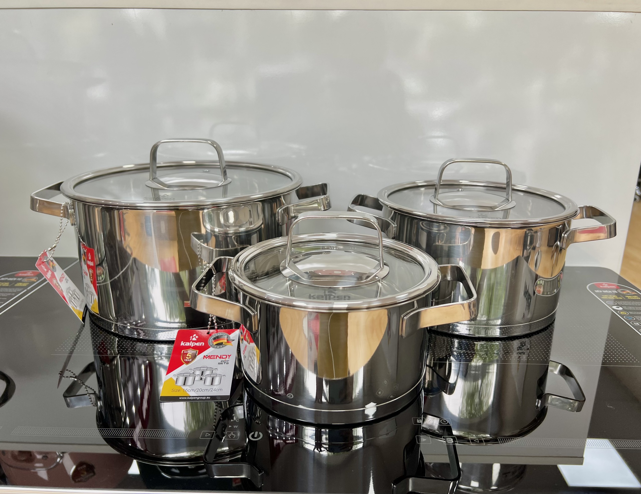 Bộ Nồi INOX 304 Cao Cấp 5 Mendy MD1 Size 16-20-24 Hàng Chính Hãng KALPEN-GIA DỤNG ĐỨC Bảo Hành 2 Năm