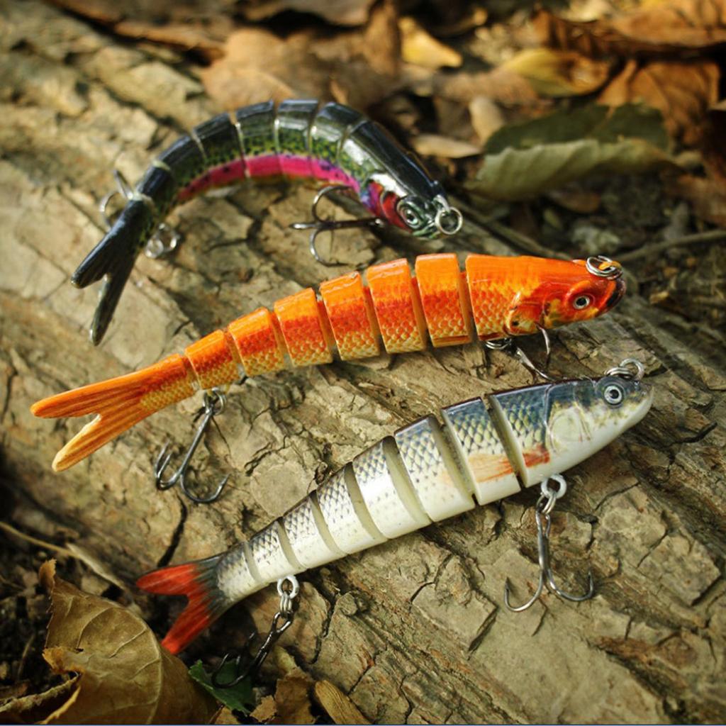 Artificial Fishing Swim Bait Simulate Life-like Multi Jointed Fish Lure 1