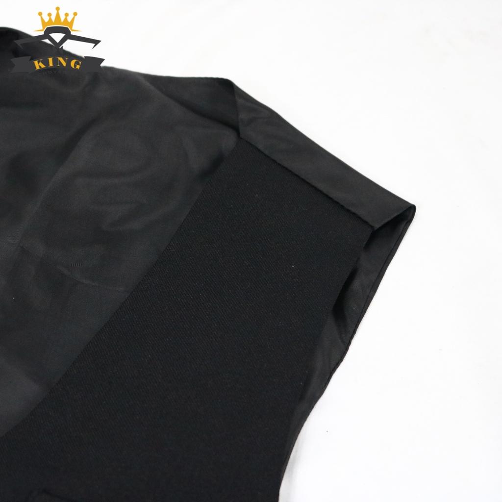 Áo gile KING ghile nam lưng phi bóng form rộng phối vest vải kaki cao cấp Z010
