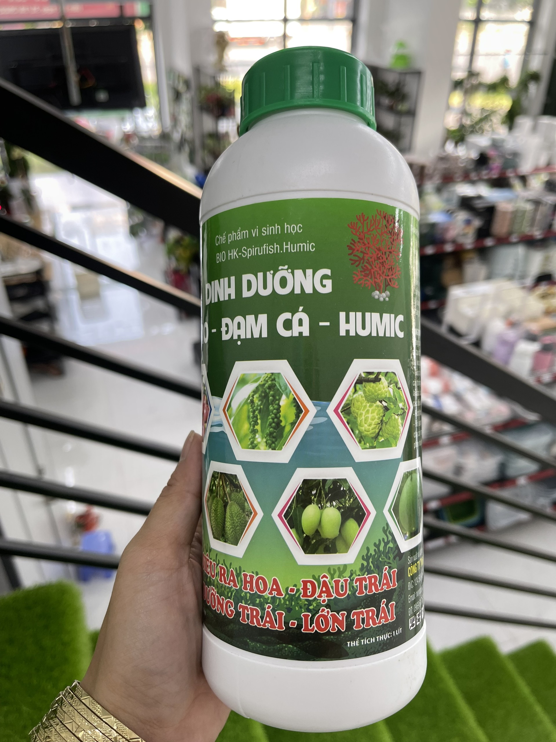 Dinh dưỡng vi tảo - đạm cá - humic chai 1 lit