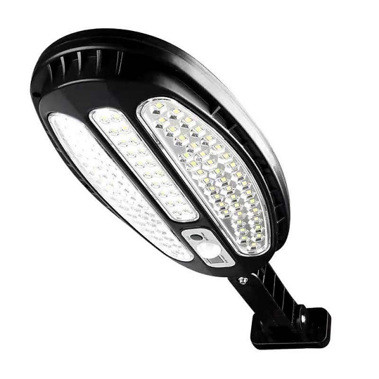 Đèn Năng Lượng Mặt Trời 66 LED SMD Hình Bầu Dục Kèm Remote Và Giá Đỡ