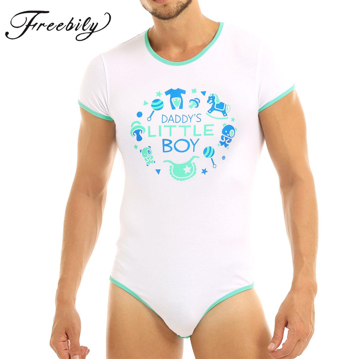 Nam 1 Pijama Ngắn Tay Người Lớn Tã Cho Bé Yêu Chữ Cái In Bodysuit Áo Liền Quần Mặc Nhà