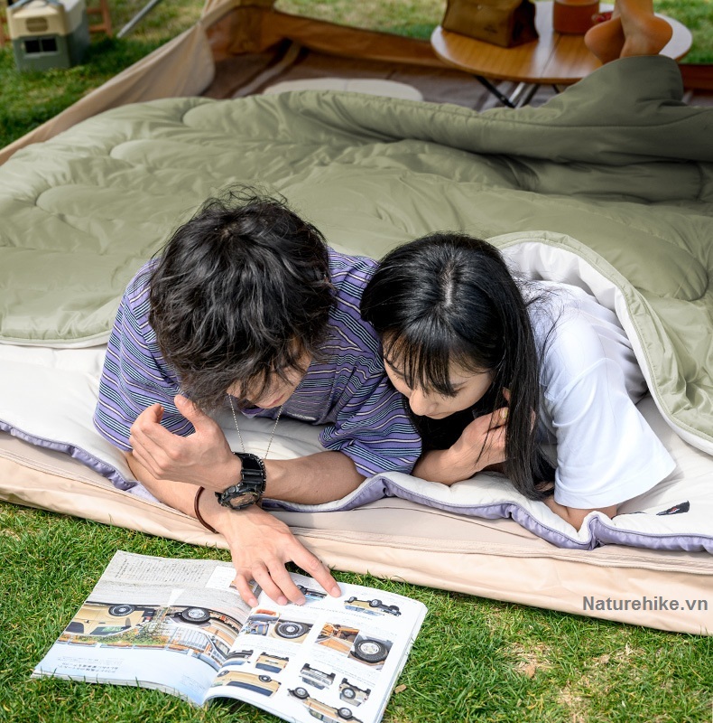 Túi ngủ gấp gọn mẫu H-150 NH19S015-D phiên bản 2022 (H150 envelope cotton sleeping bag) phù hợp cắm trại, ngủ văn phòng
