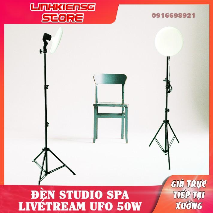 Đèn Studio , livestream , spa , live Led ufo 50w,chuôi e27 ,chân đứng 2m