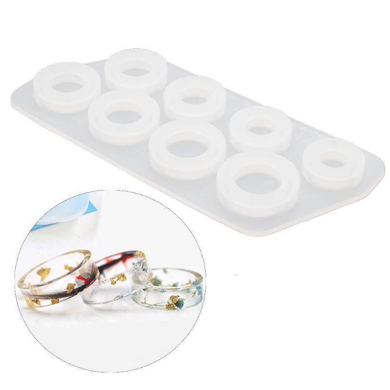Khuôn Resin Bằng Silicon Có 8 Ô Tròn Tiện Lợi
