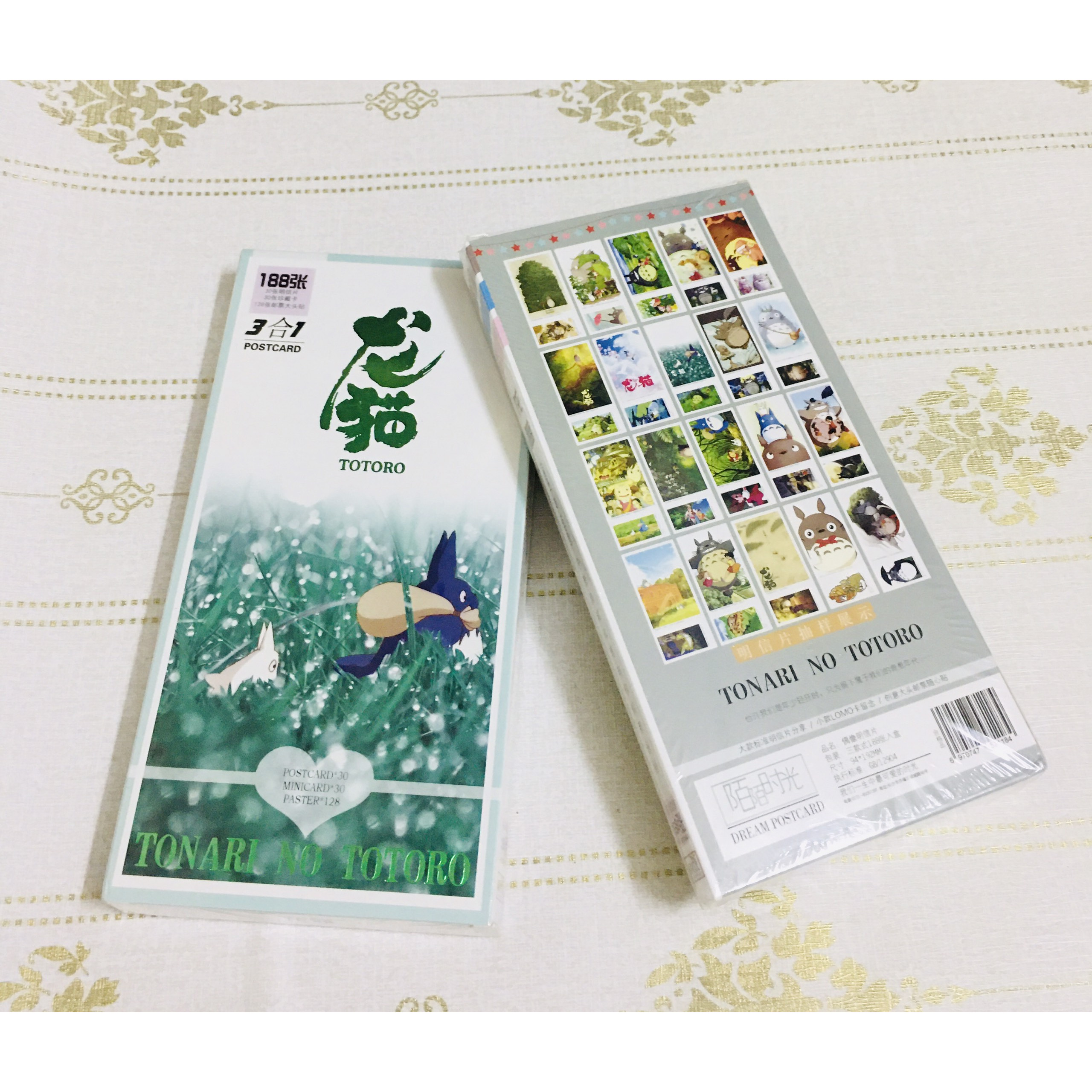 Postcard Totoro hộp ảnh 188 tấm to nhỏ ( giao mẫu ngẫu nhiên )