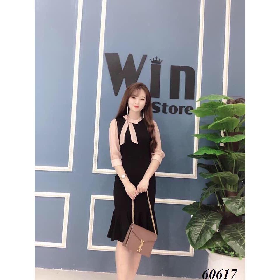 Đầm đuôi cá nơ cổ phối voan cực đẹp cho quý cô thời nay / có size XXL