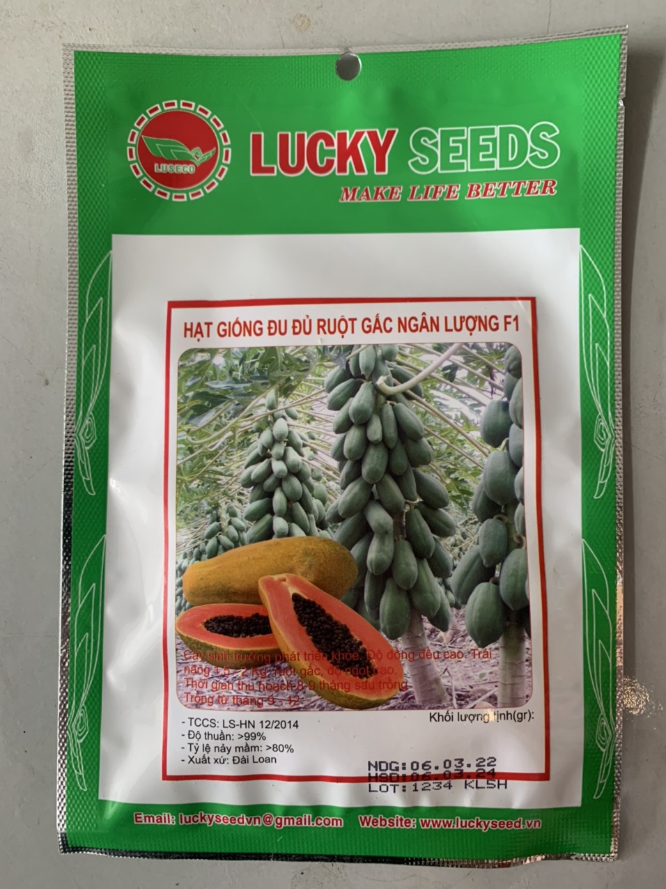 Shop Midori_Gói hạt giống đu đủ lùn