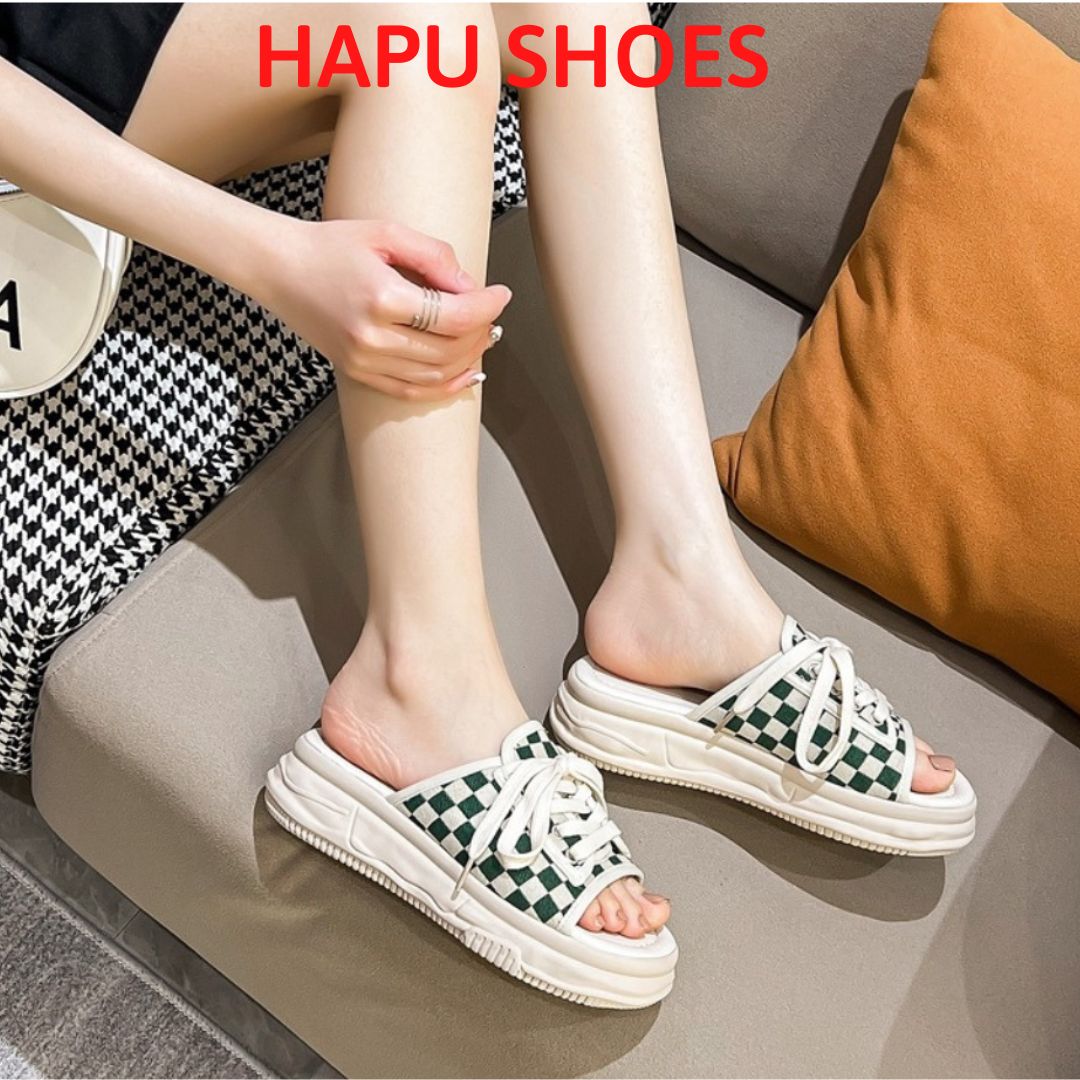 Dép bánh mì thời trang nữ, dép quai ngang nữ buộc dây phong cách mới