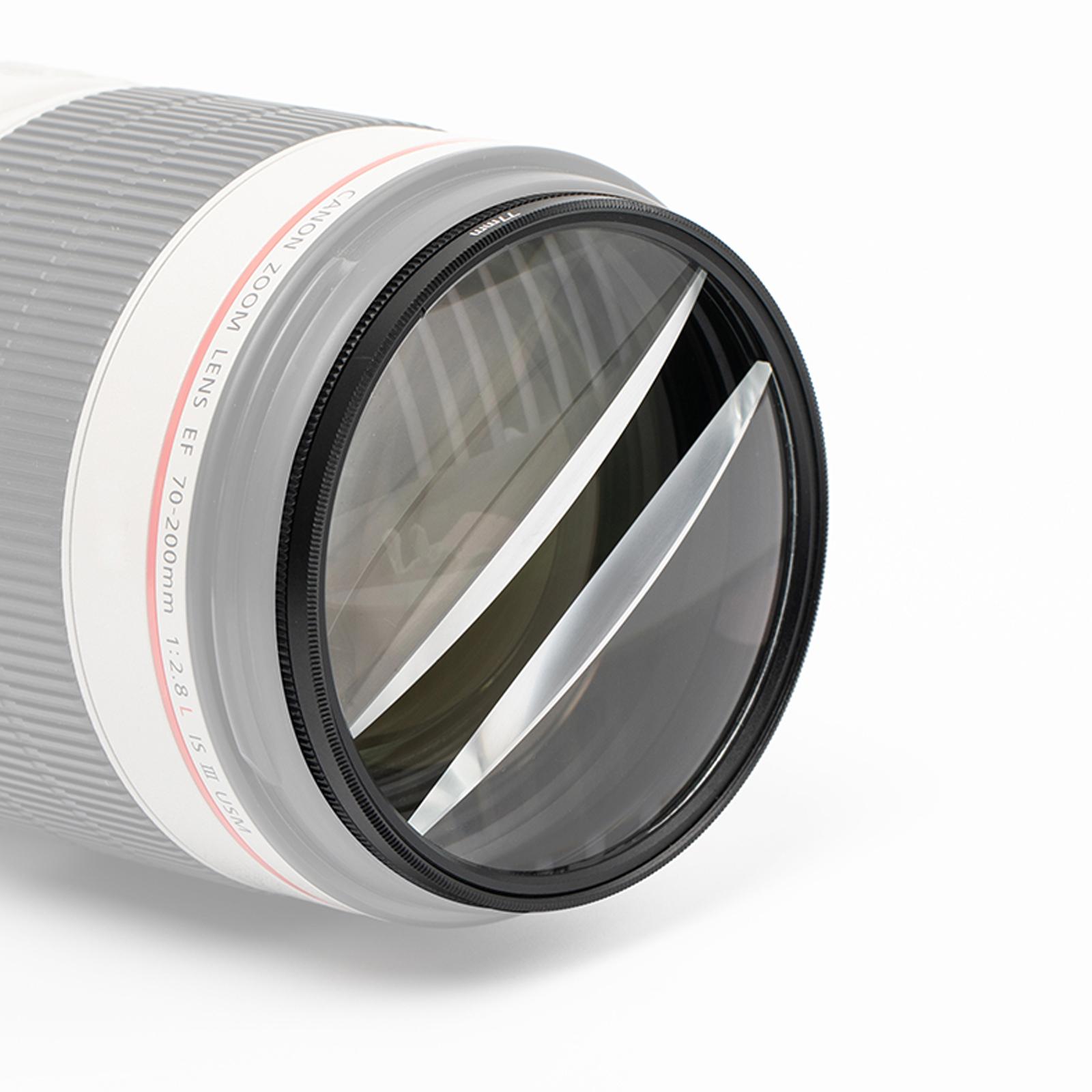 77mm Double Half Moon Camera Lens Filter Half Moon Mirror For Camera Lens