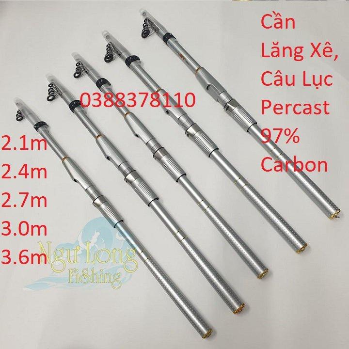 Cần Máy Rút Cần Câu Lăng Xê, Câu Lục Percast 97% Carbon Độ Dài 2m1 - 3m6 CM-2 ( sale xả hàng )