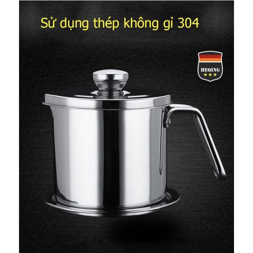 Bình đựng lọc dầu không thấm 2in1 INOX không gỉ cao cấp