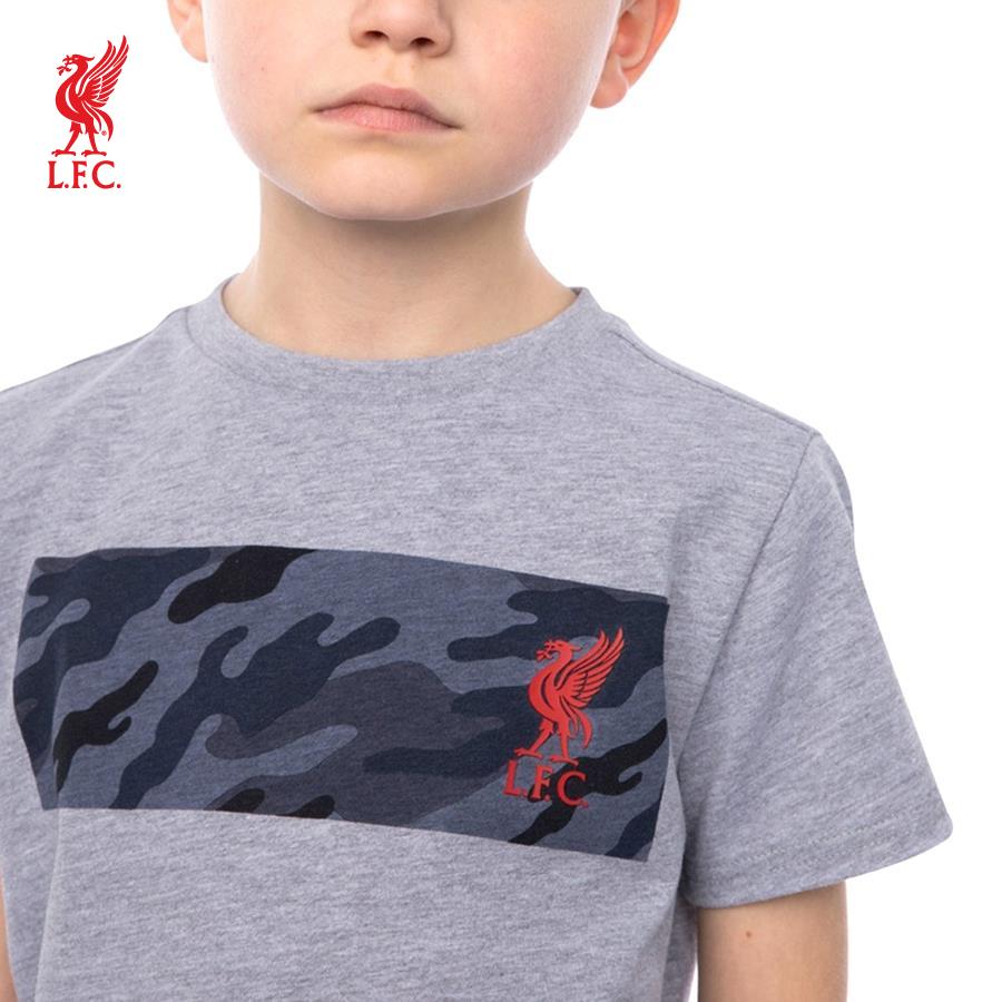 Áo thun tay ngắn thể thao trẻ em Lfc Int Jnr Camo Navy - A15744