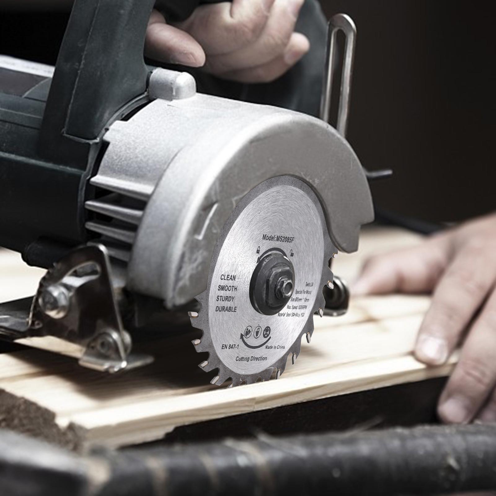 Wood Saw Blade TCT Wood Cutter 3-3/8inch 24-Teeth Carbide Circular Saw Blade Alloy Steel for Woodworking Wood Cutting 1-1/16'' Arbor