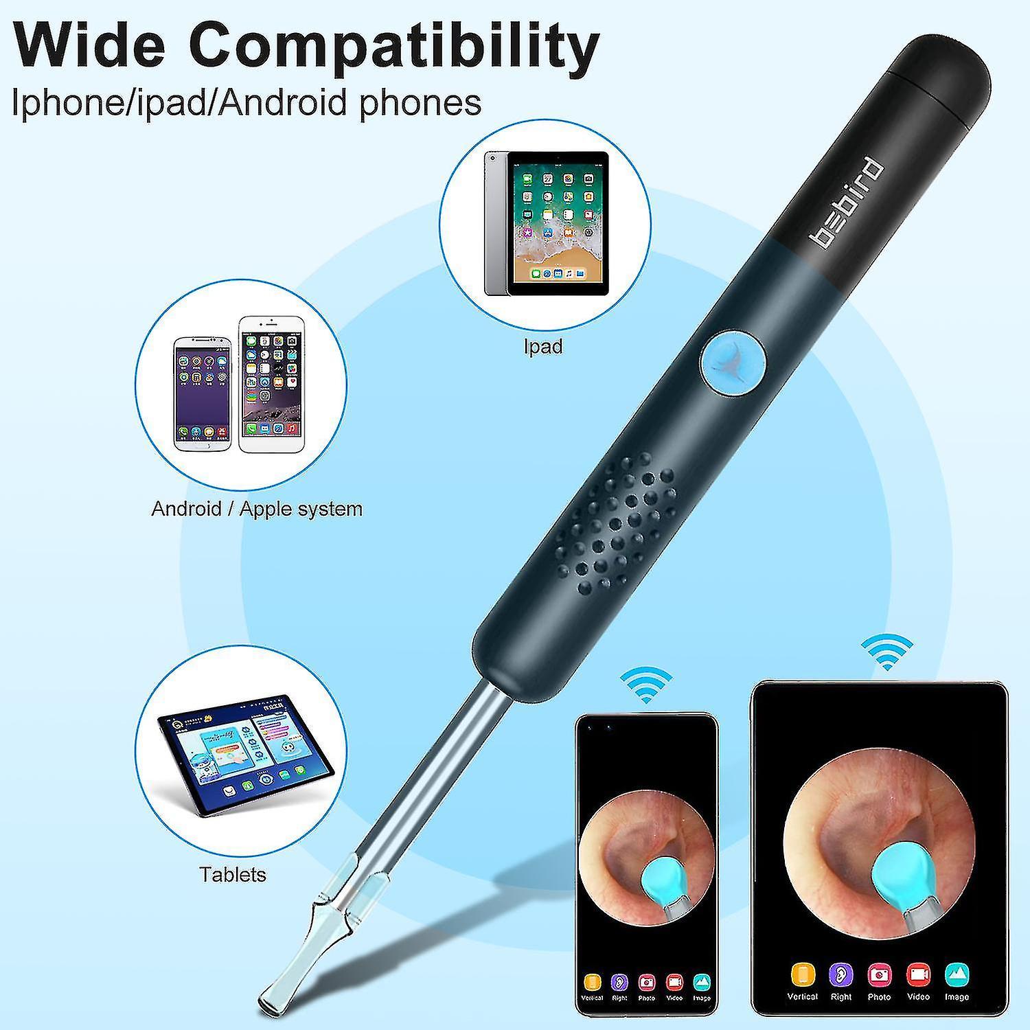 Dụng cụ lấy ráy tai Smart Visual Gậy tai Nội soi Độ chính xác cao Earpick Camera Mini Máy soi tai Healt