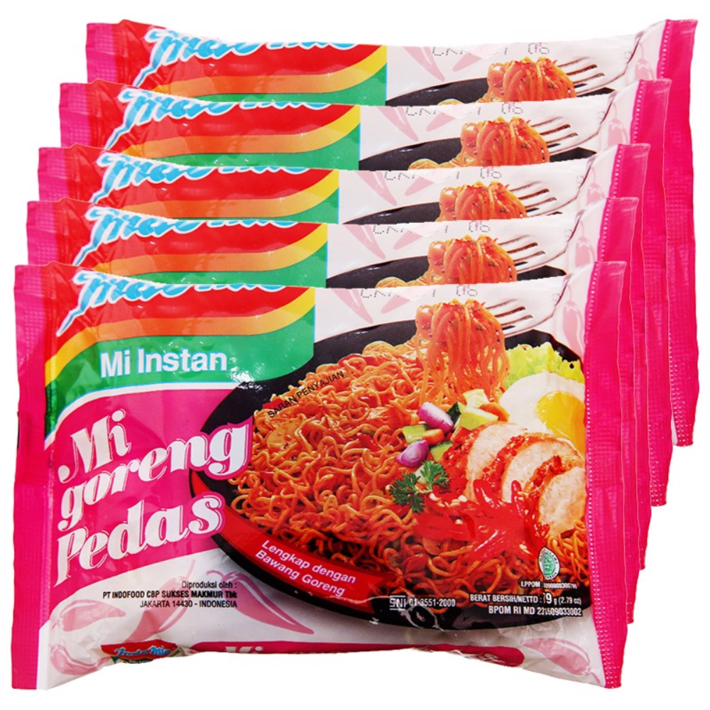 Mì Goreng Pedas Vị Cay Nồng Indomie (79G X 40 Gói/Thùng)