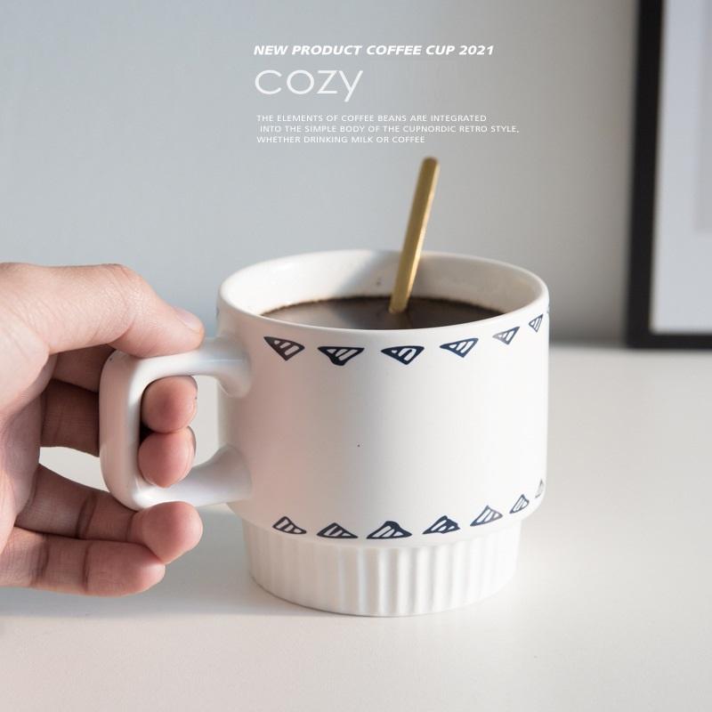 Cốc sứ uống trà, cafe 320ml phong cách Bắc Âu