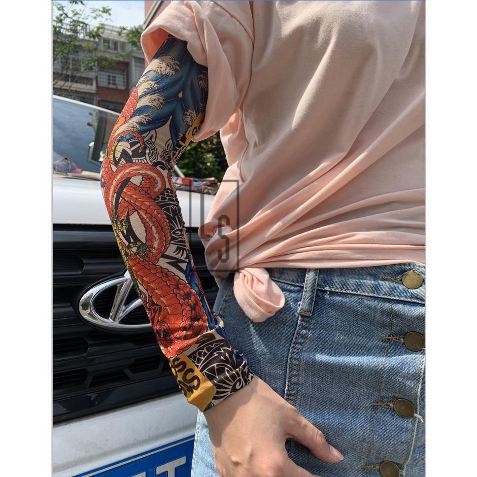 Bao Tay Giả Săm Tattoo - Găng Tay Tattoo Hình Săm