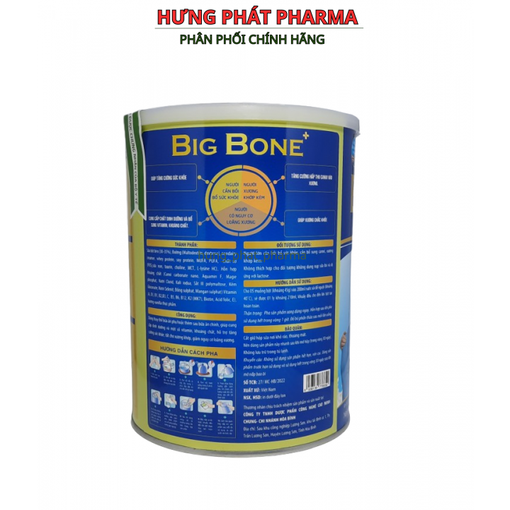 Sữa Non Xương Khớp BIG BONE Hộp 900g – CAO MINH CHUNG