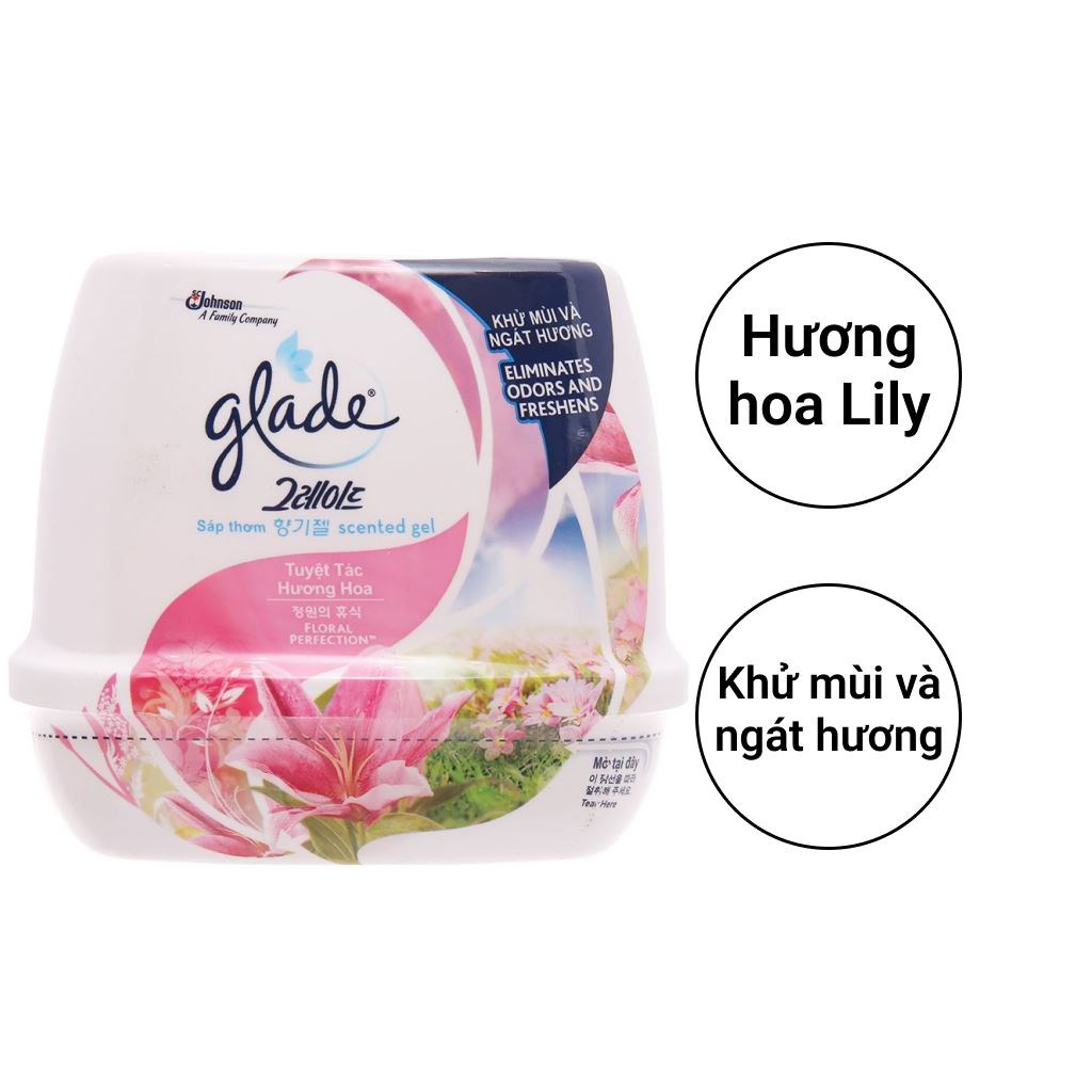 Sáp Thơm Glade Tuyệt Tác Hương Hoa 180g