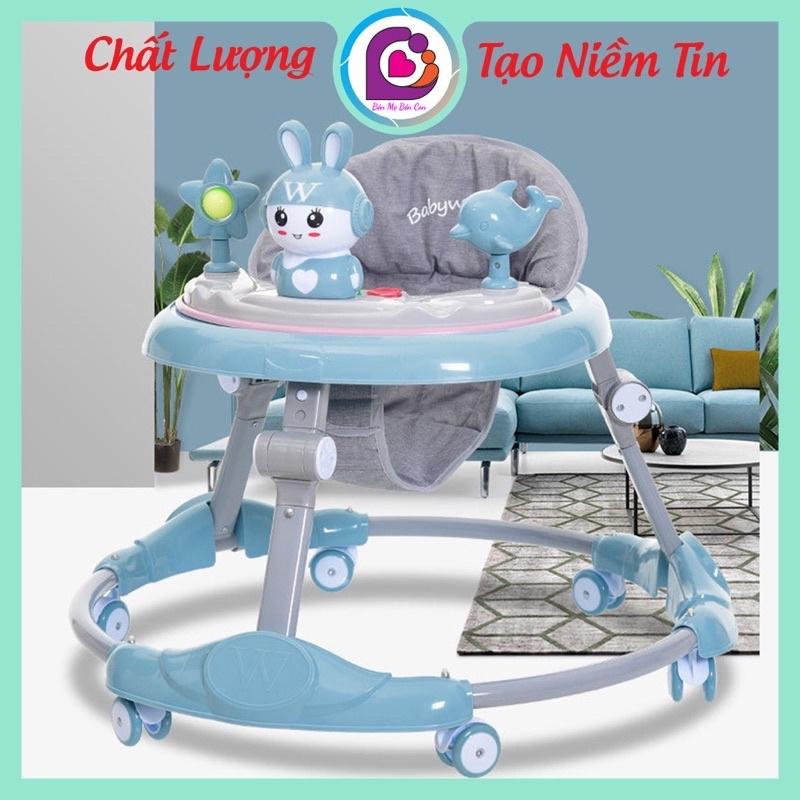 XE TRÒN TẬP ĐI CON THỎ CÓ NHẠC, CÓ TAY CẦM,LÓT CHÂN,BÀN ĂN DẶM 1B