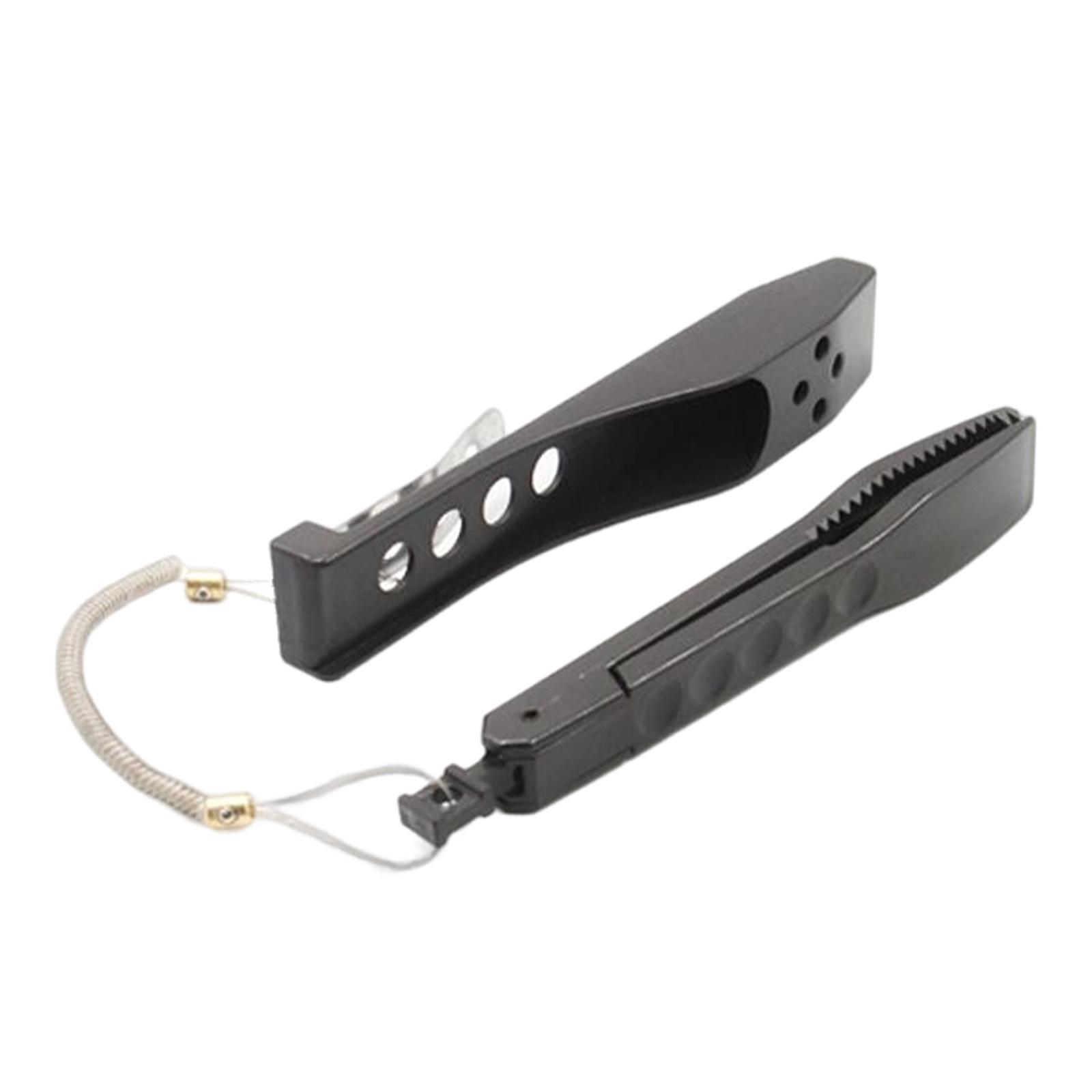 Portable Fish Lip Gripper with Rope Controller Fish Holder Fish Catcher Fishing Gear