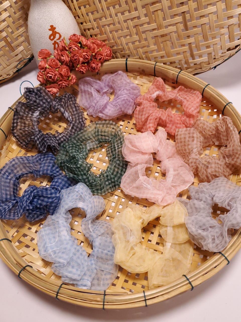 Dây buộc tóc Scrunchies pha màu dễ thương