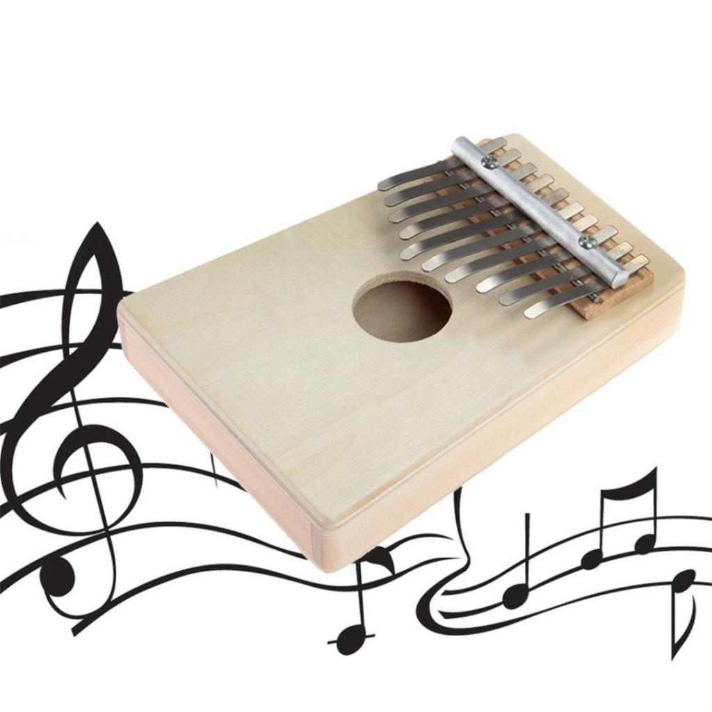 10 Keys Finger Kalimba Mbira African Thumb Piano Percussion Musical Instrument