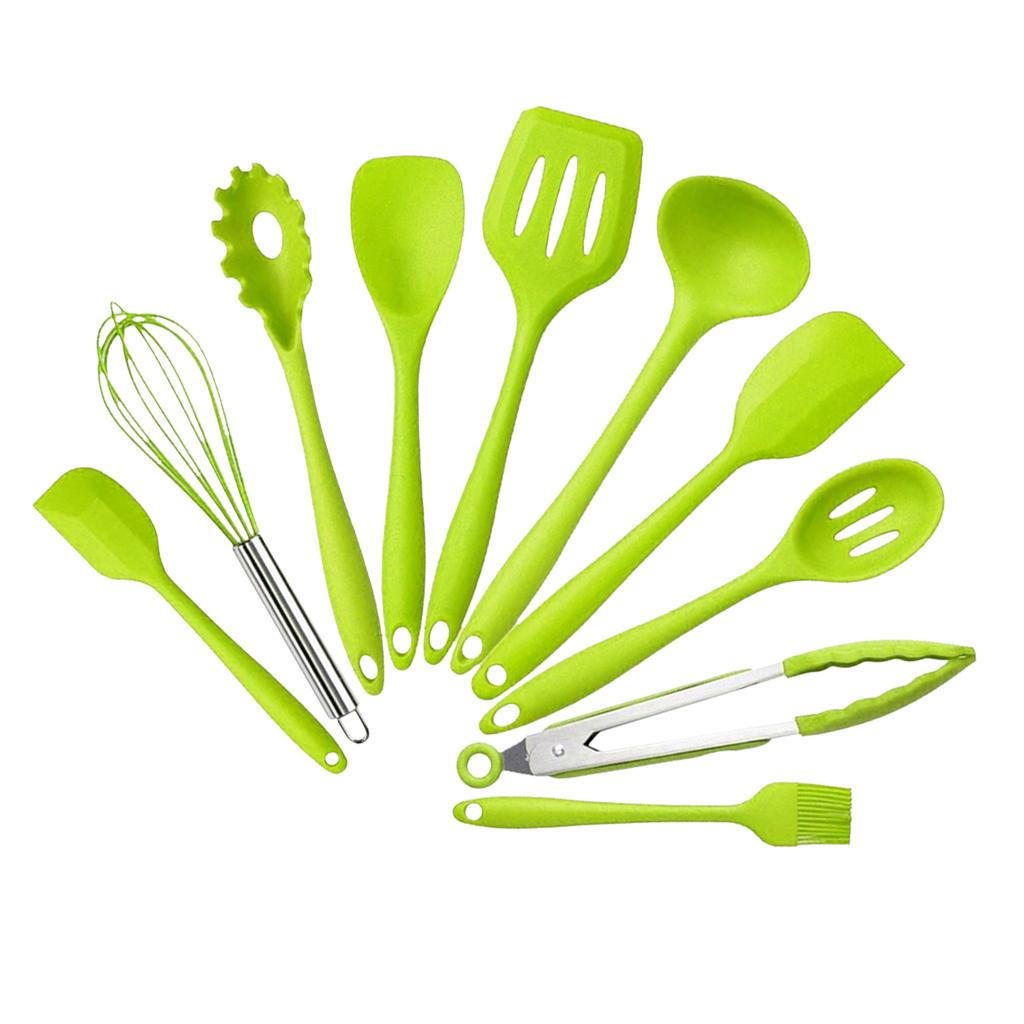 10 pieces Kitchen Utensil Set Silicone Spoon Baking Cooking Baking Tools