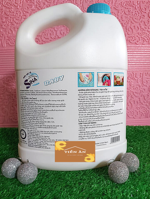 Nước giặt xả quần áo SINA BABY 7 in 1 3000ml