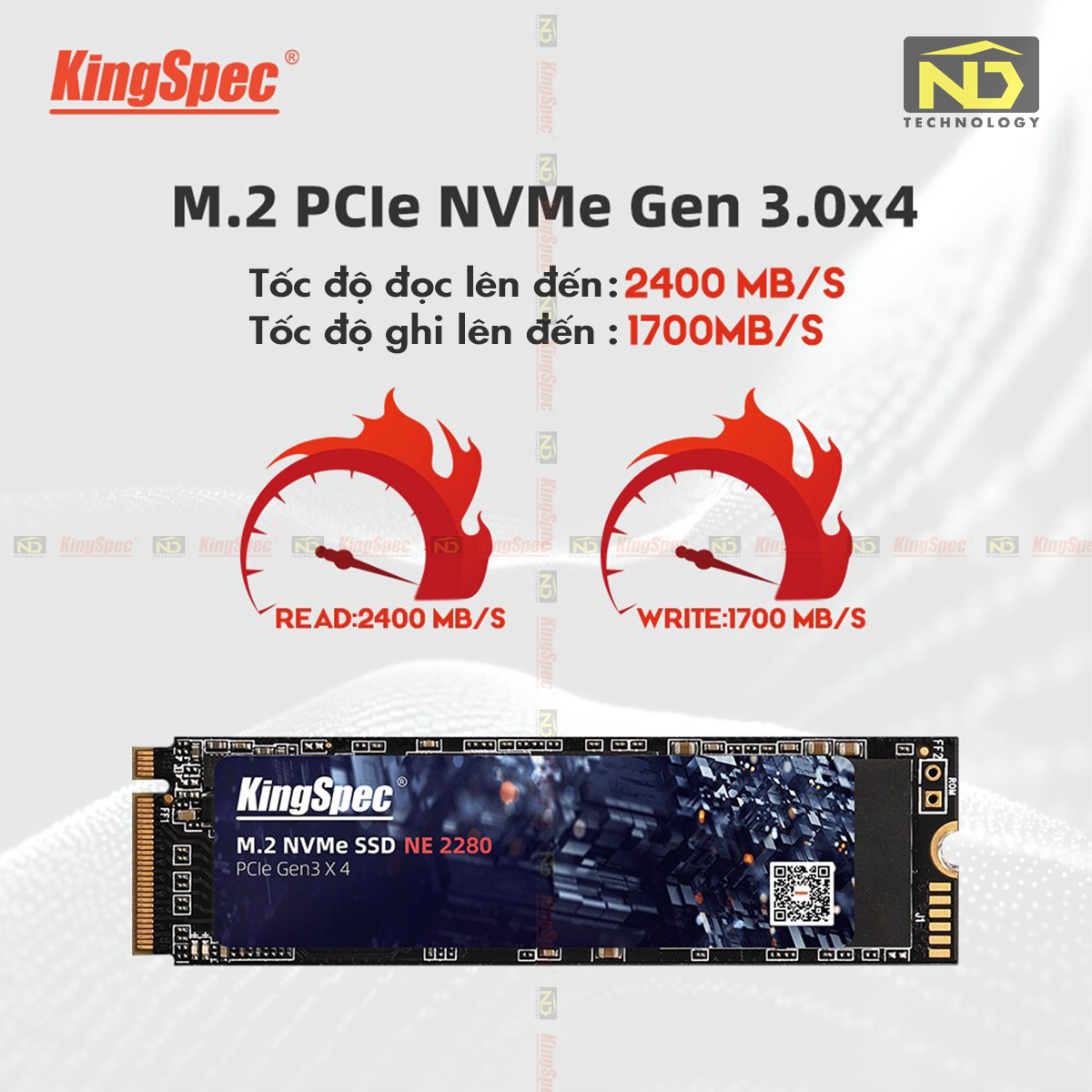 Ổ cứng SSD KingSpec 128GB / NE - 128G , M2 PCIe NVMe - Hàng Chính Hãng