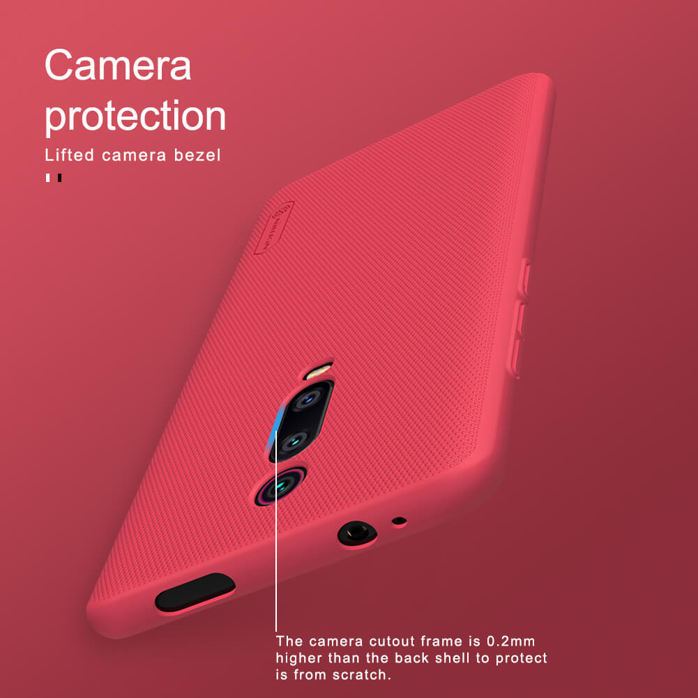 Ốp Lưng Sần Chống Sốc Cho Xiaomi Redmi K20 / K20 Pro hiệu Nillkin (Đính kèm giá đỡ hoặc miếng dán từ tính) - Hàng Chính Hãng