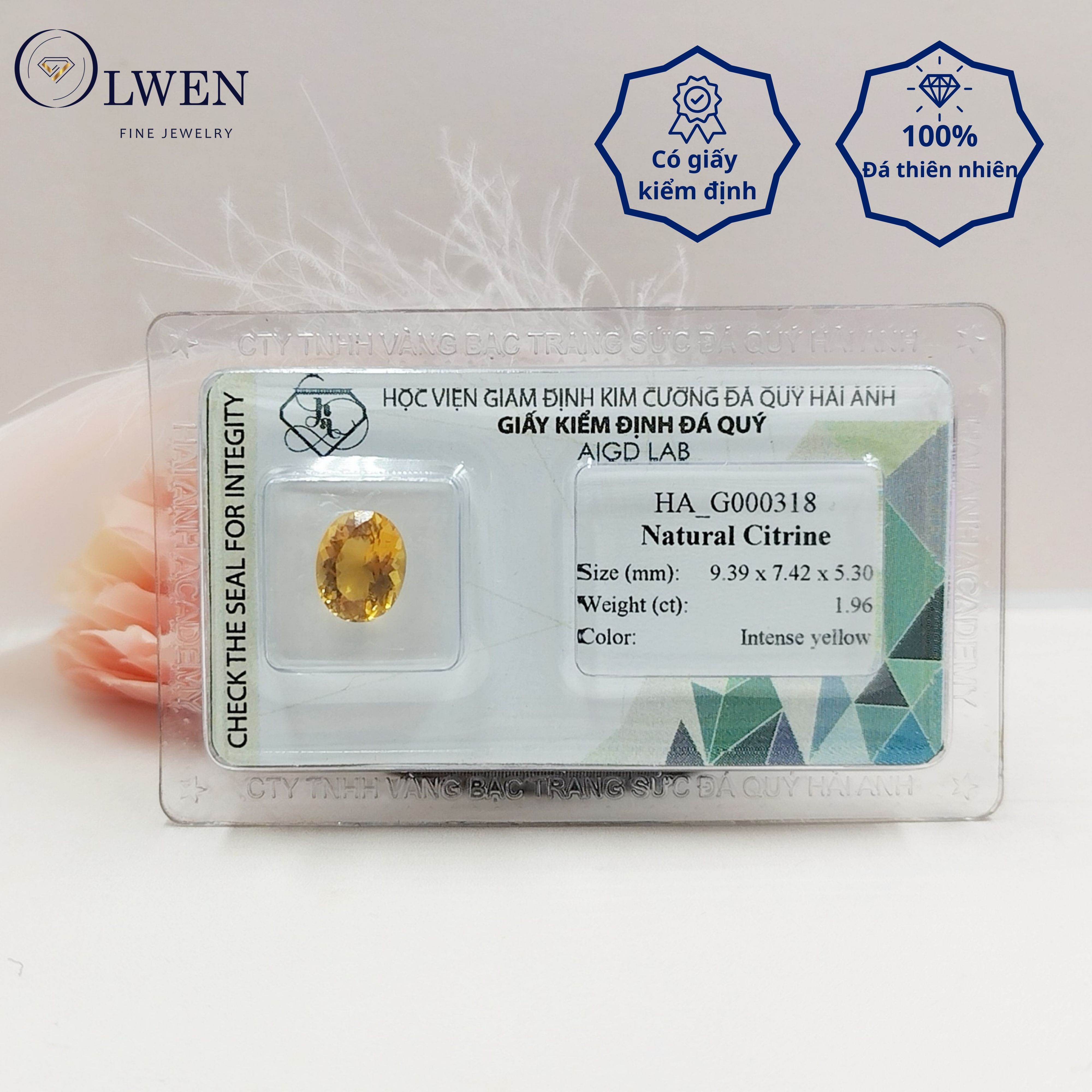 Viên đá thạch anh vàng thiên nhiên_HA-G000318