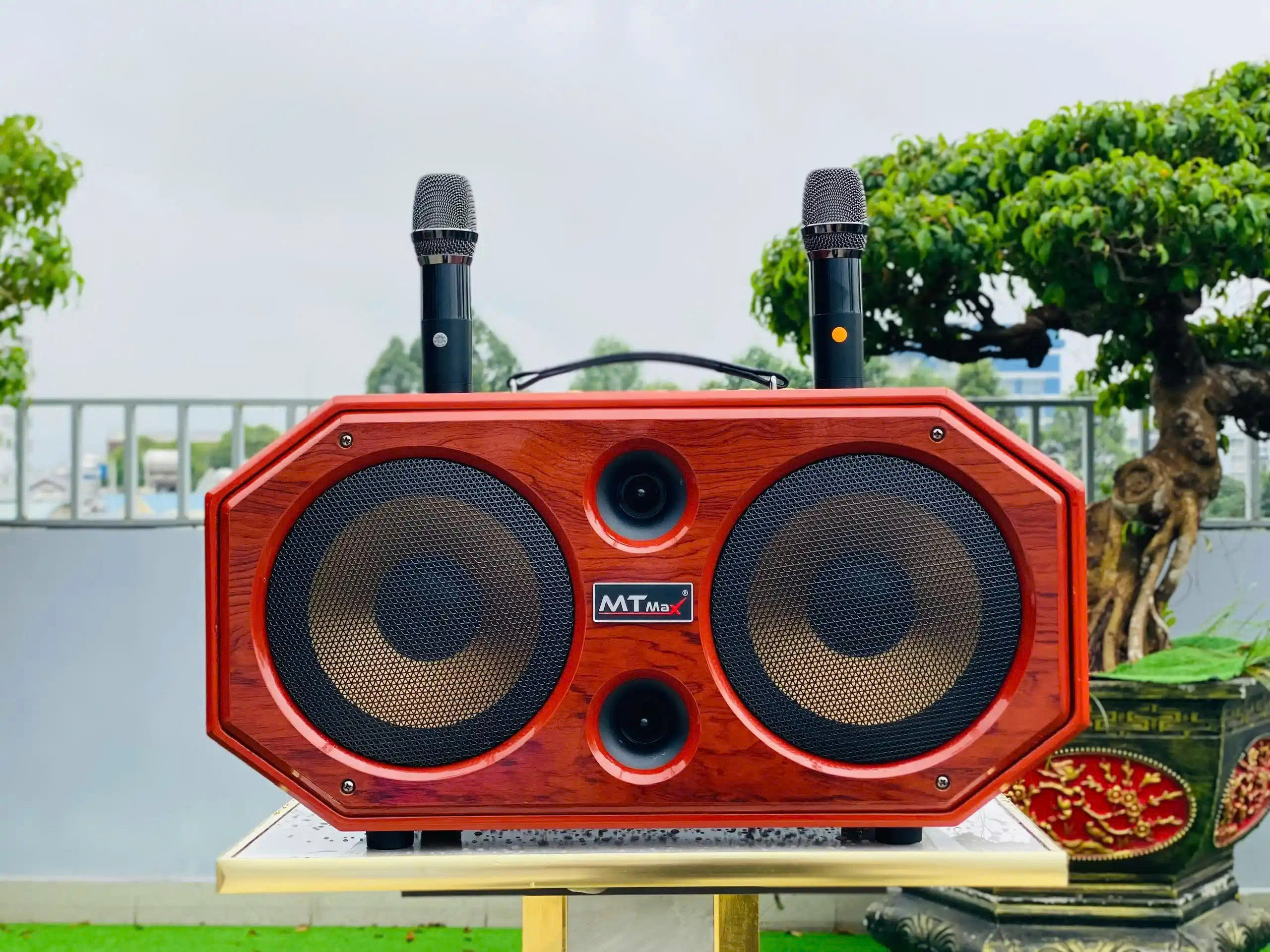 Loa Karaoke Xách Tay Cao Cấp MTMAX V3 Pro 16 Đường Tiếng, Hệ Thống Bass Đôi 20, 2 Treble, 12 Trung, Công Suất Mạnh Mẽ 350W-500W, Công Nghệ DSP Hiện Đại, Micro Không Dây Chống Hú hàng nhập khẩu