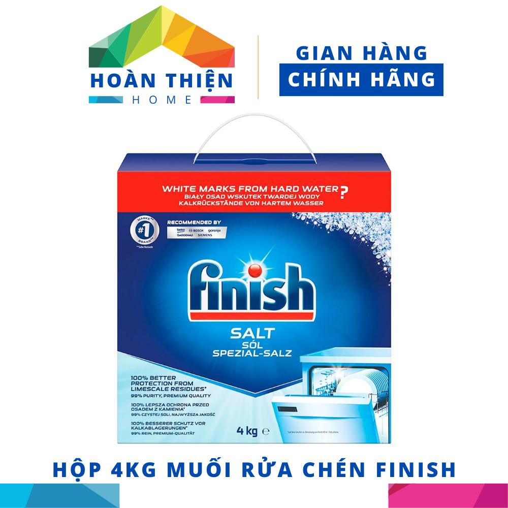 [Hỏa Tốc] Hộp 4kg Muối rửa chén bát Finish trong máy rửa bát 2 gói 2kg/gói bên trong hộp giấy loại bao bì mới về 2022.