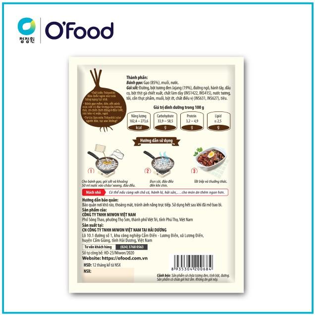 Tokbokki Hàn Quốc O'food gói 140gr, 5 vị truyền thống, phô mai cay & không cay, tương đen, chua ngọt