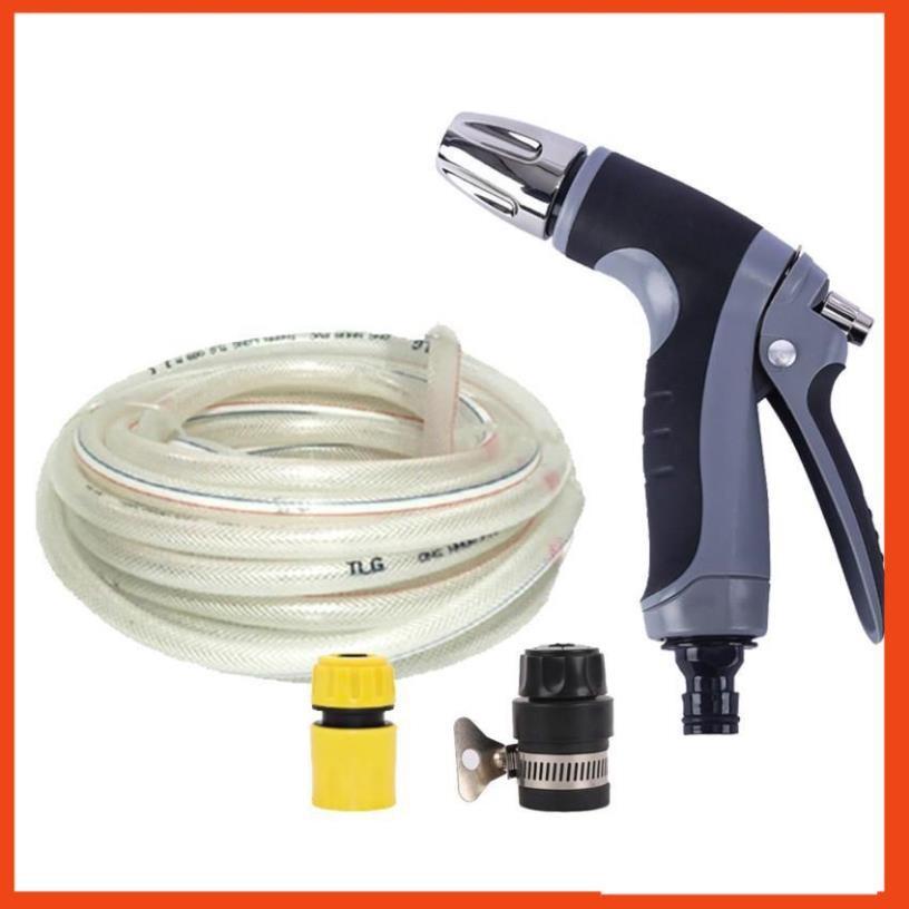 Bộ dây và vòi xịt tăng áp rửa xe tưới cây 206817