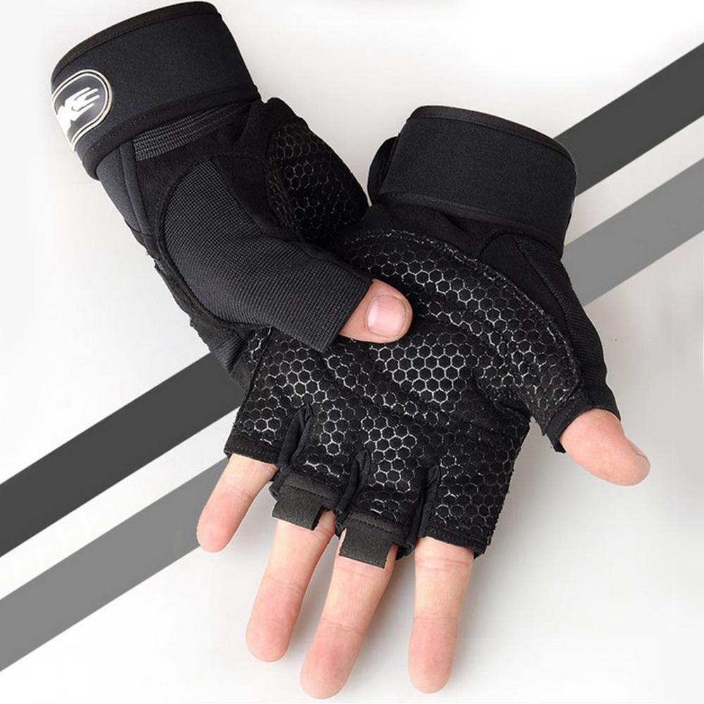 Đi Xe Đạp Fingerless Găng Tay Mùa Hè Mỏng Tập Gym Găng Tay Thể Hình Thoáng Khí Chiến Thuật Chiến Đấu Găng Tay Chống Trượt Chống Sốc Guantes Ciclismo Color: Black red A Size: XL