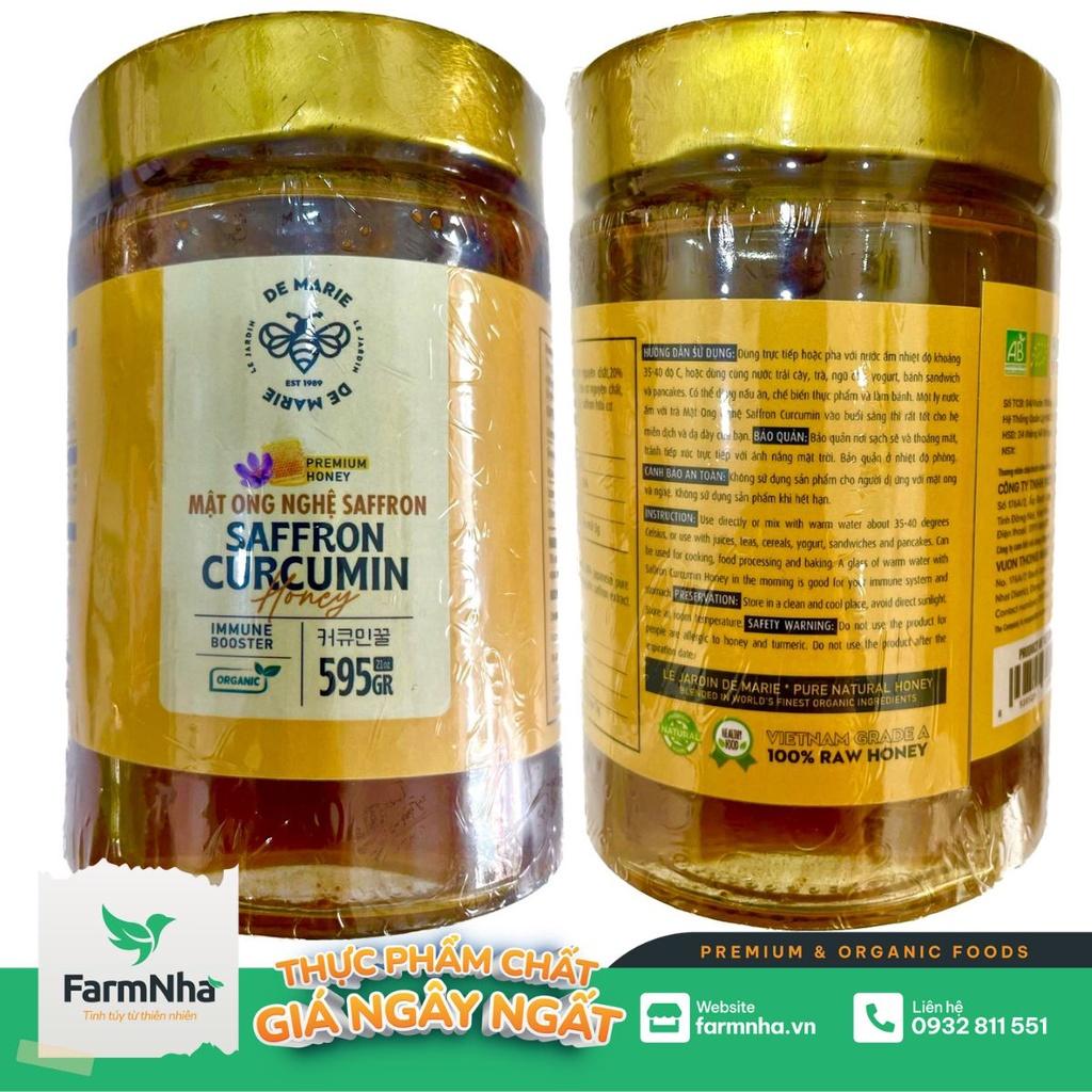 Mật Ong Nghệ Saffron De Marie 595gr (Saffron Curcumin Honey) - Mang lại nhiều lợi ích cho sức khỏe và làm đẹp.