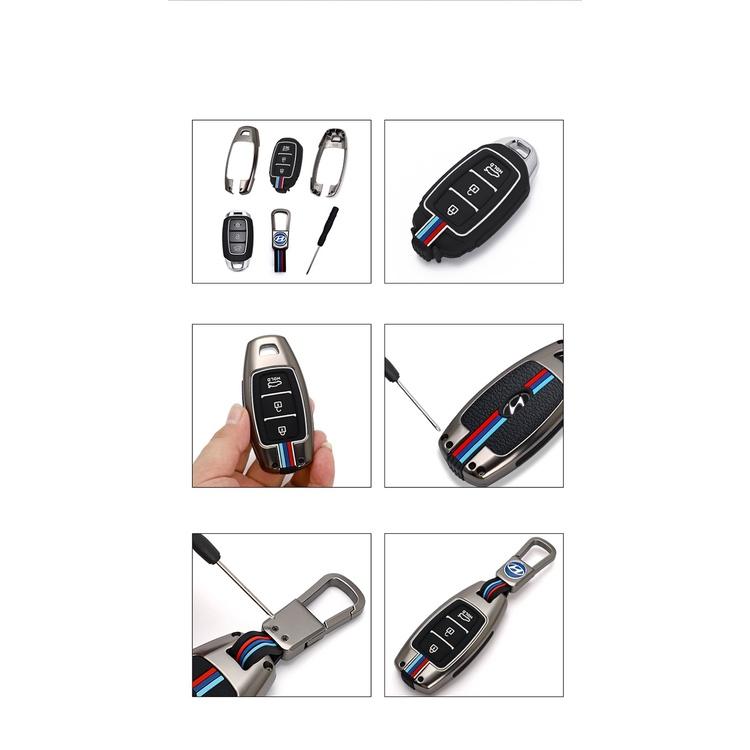 Ốp Bảo Vệ Khóa Dành Cho Xe Hyundai Accent , Kona, Santafe Bằng Hợp Kim Cao Cấp
