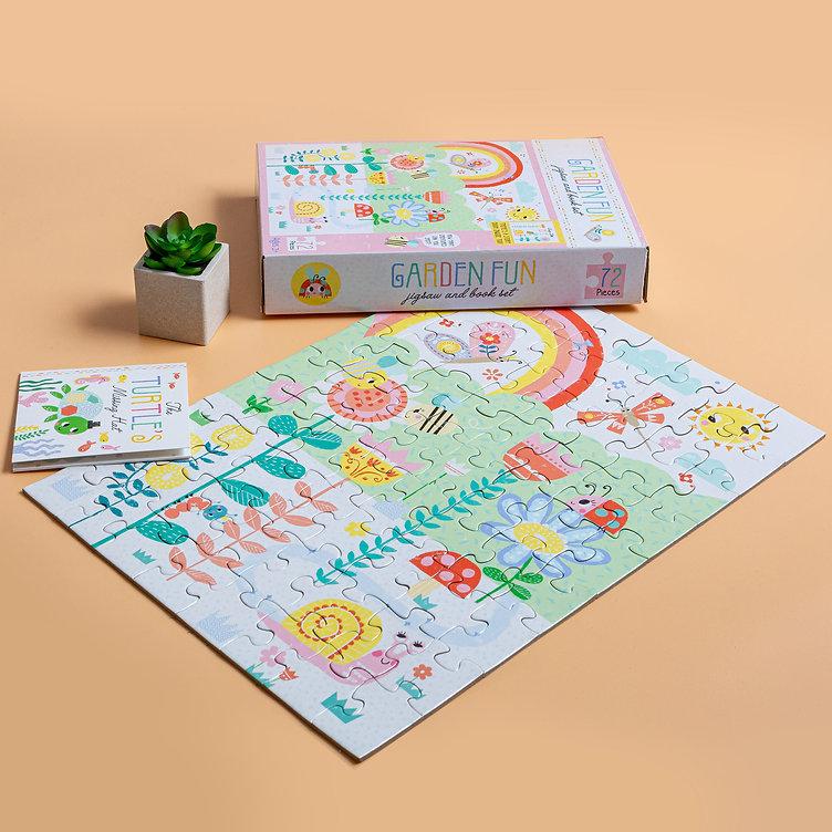 Jigsaw &amp; Book Set - Garden Fun