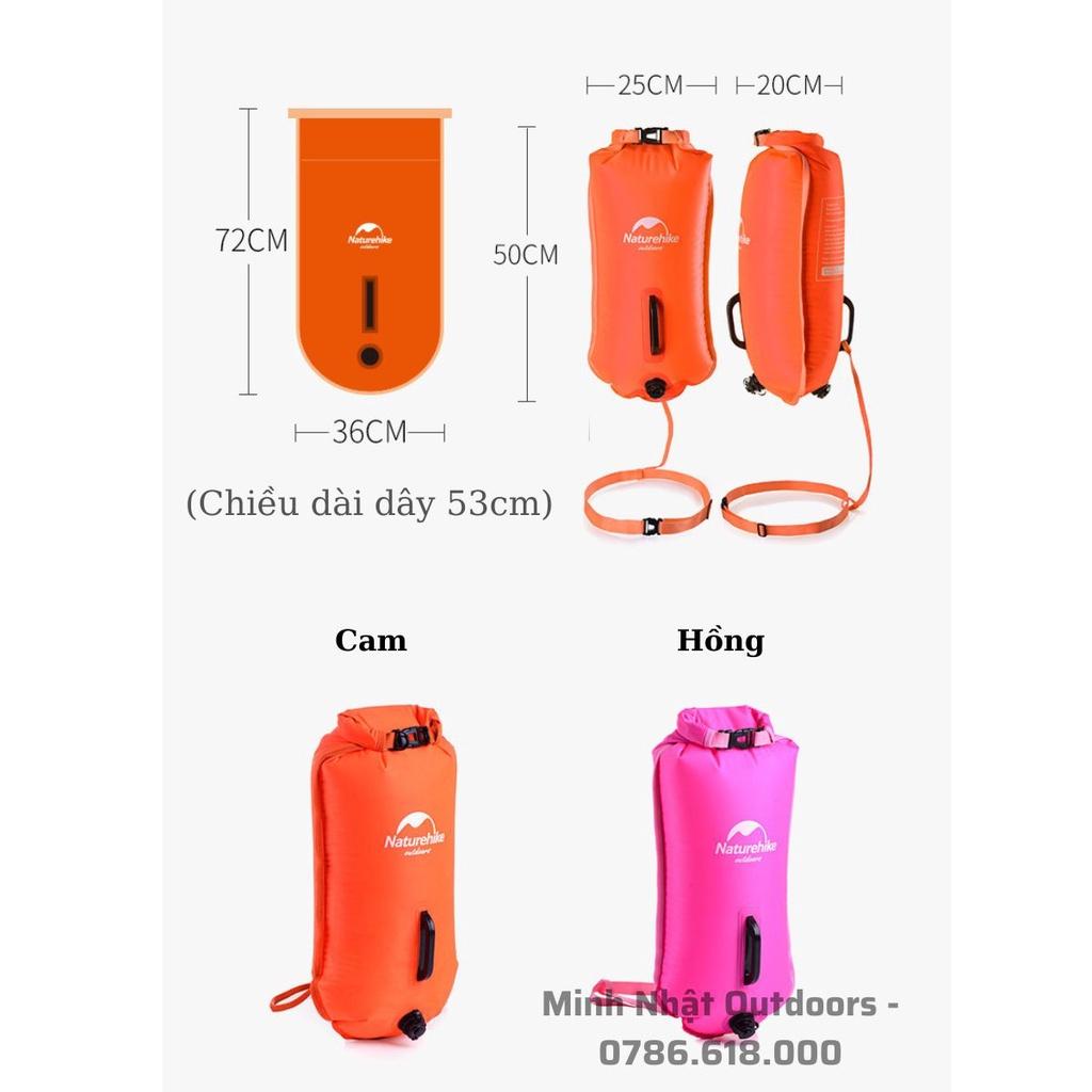 Phao bơi Naturehike kết hợp túi chống nước với thiết kế các buống khí riêng an toàn