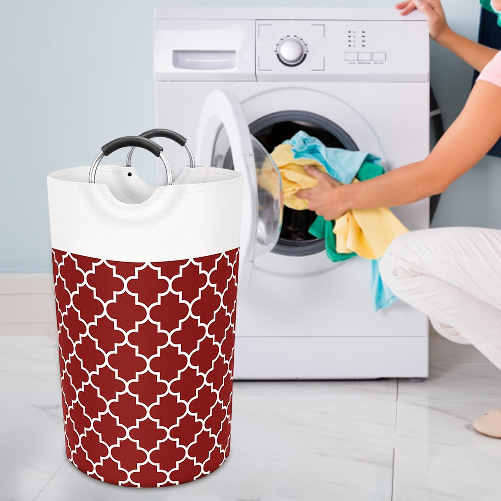 2Pcs Laundry Organizer Bag Storage Clothes Basket for