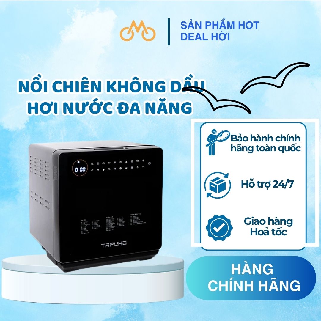 Nồi Chiên Hơi Nước TAPUHO TSF16 Dung Tích 16L 60 Chương Trình Nấu Công suất 1000W - 1800W Bảo Hành 24 Tháng- Hàng Chính Hãng