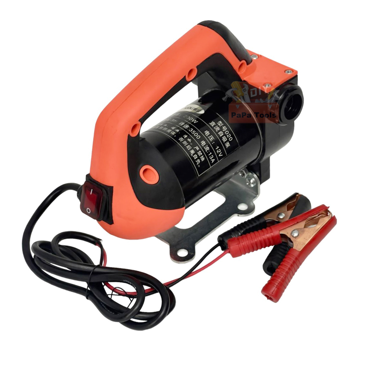 Máy bơm dầu diesel SL-026 điện 12V, 24V- 380W bơm hút diesel motor lõi đồng lưu lượng 48L - Hàng nhập khẩu
