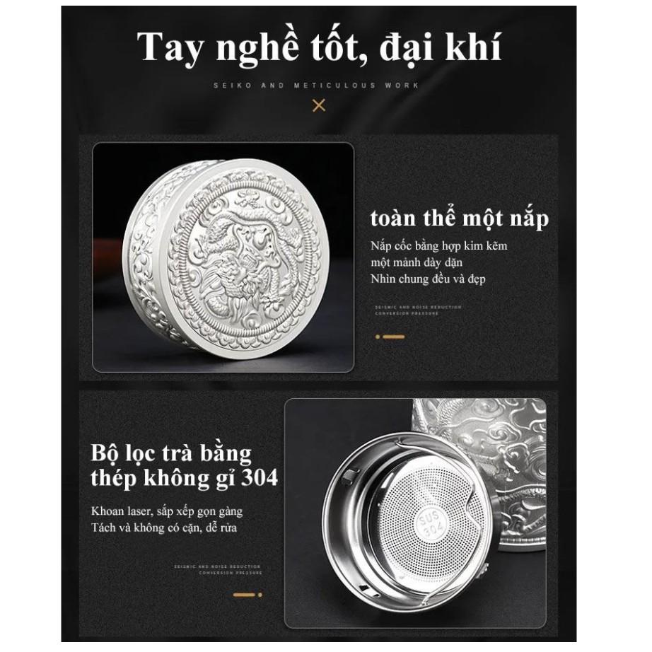BÌNH TRÀ CỬU LONG ĐÀI BẮC GIỮ NHIỆT - Tặng hộp đựng bằng da