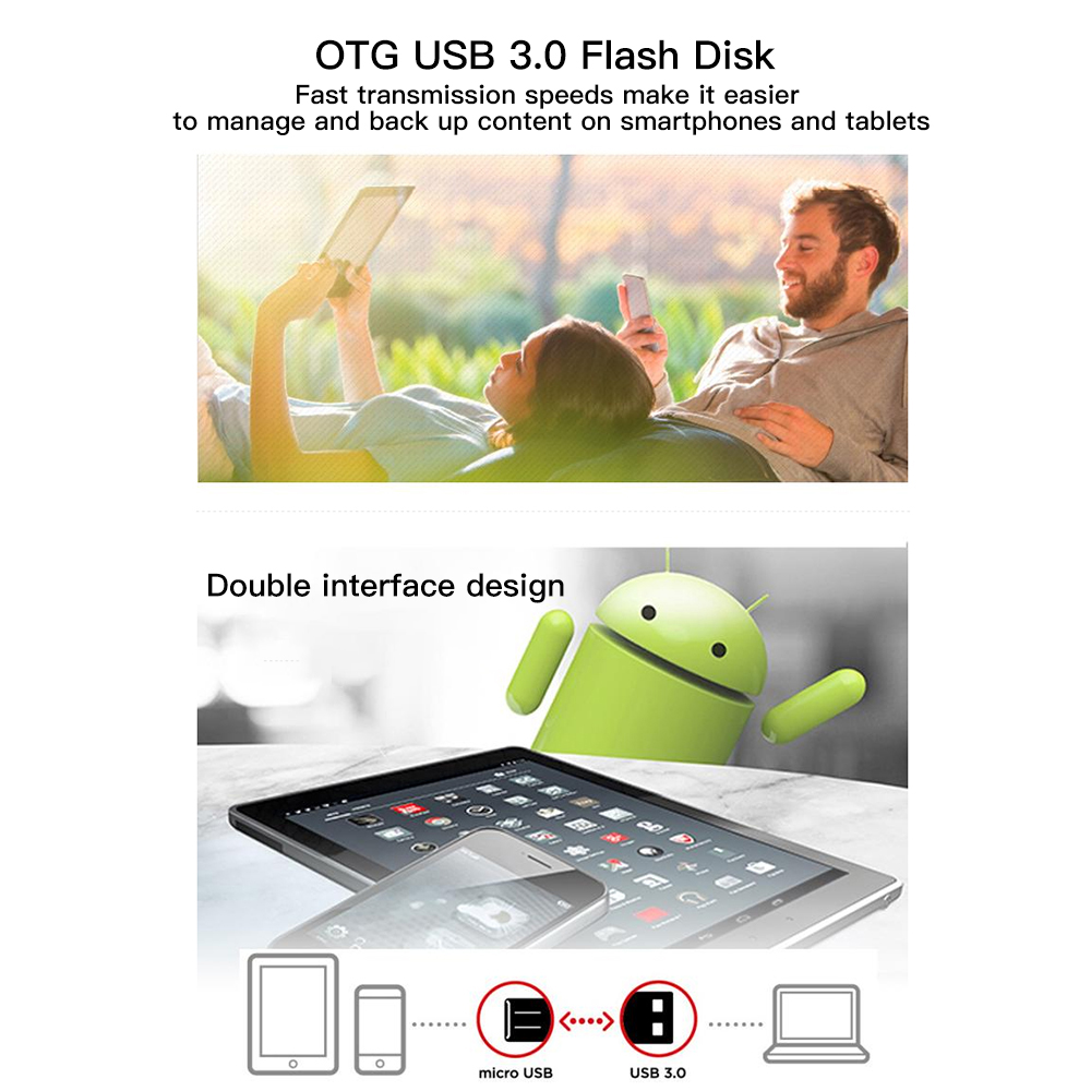 Ổ Đĩa Flash USB OTG 16Gb 32Gb 64Gb 128g
